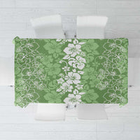 Hawaiian Lei Day Tablecloth Green Hibiscus Flowers Lei Art LT9 Green - Polynesian Pride