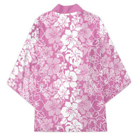 Hawaiian Lei Day Kimono Pink Hibiscus Flowers Lei Art - Polynesian Pride