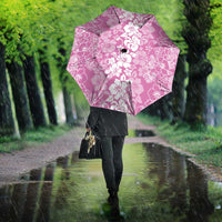 Hawaiian Lei Day Umbrella Pink Hibiscus Flowers Lei Art - Polynesian Pride