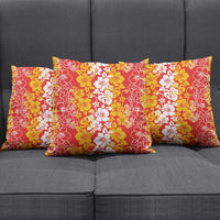 Hawaiian Lei Day Pillow Cover Red Hibiscus Flowers Lei Art - Polynesian Pride