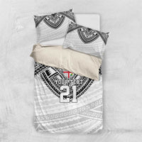 Flying Fijians Pacific Fiji Rugby Custom Bedding Set Polynesian Pattern LT9 US Twin 172cm x 218cm White - Polynesian Pride
