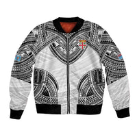 Flying Fijians Pacific Fiji Rugby Custom Bomber Jacket Polynesian Pattern