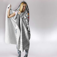 Flying Fijians Pacific Fiji Rugby Custom Hooded Blanket Polynesian Pattern