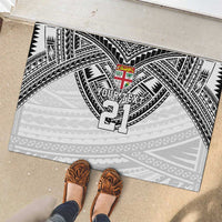 Flying Fijians Pacific Fiji Rugby Custom Rubber Doormat Polynesian Pattern