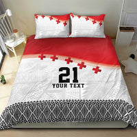 Ikale Tahi Pacific Tonga Rugby Custom Bedding Set Tongan Ngatu with Flag Pattern LT9 - Polynesian Pride