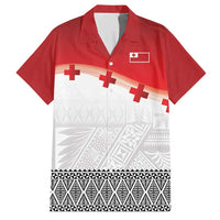 Ikale Tahi Pacific Tonga Rugby Custom Family Matching Short Sleeve Bodycon Dress and Hawaiian Shirt Tongan Ngatu with Flag Pattern