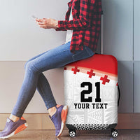 Ikale Tahi Pacific Tonga Rugby Custom Luggage Cover Tongan Ngatu with Flag Pattern