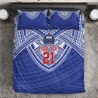 Manu Samoa Pacific Samoa Rugby Custom Bedding Set Polynesian Pattern LT9 Blue - Polynesian Pride