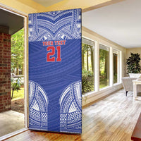 Manu Samoa Pacific Samoa Rugby Custom Door Cover Polynesian Pattern - Polynesian Pride