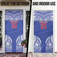 Manu Samoa Pacific Samoa Rugby Custom Door Cover Polynesian Pattern - Polynesian Pride