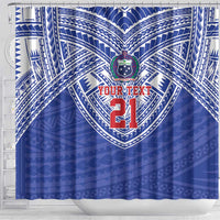 Manu Samoa Pacific Samoa Rugby Custom Shower Curtain Polynesian Pattern