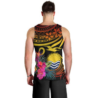 Custom Polynesian Kiribati Independence Day Men Tank Top Kiribati Emblem with Hibiscus Pacific Beauty LT9 - Polynesian Pride