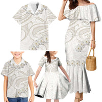 Tokelau Gardenia Thunbergia Family Matching Mermaid Dress and Hawaiian Shirt Polynesian Art Vibe LT9 - Polynesian Pride