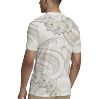 Tokelau Gardenia Thunbergia Rugby Jersey Black Polynesian Art Vibe
