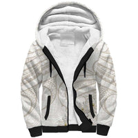 Tokelau Gardenia Thunbergia Sherpa Hoodie Polynesian Art Vibe LT9 Unisex White - Polynesian Pride