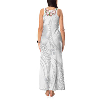 Manuia le Aso Sa o Tamaiti Tonga Tank Maxi Dress White Sunday Heilala Lei