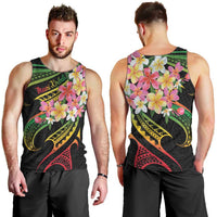 Kiribati Red Jasmine Mango Men Tank Top Reggae Polynesian Art Vibe