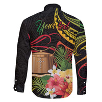 Personalised Tokelau Tropical Flowers Family Matching Off Shoulder Short Dress and Hawaiian Shirt Reggae Polynesian Art Vibe LT9 - Polynesian Pride