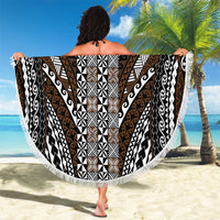 Brown Tongan Polynesian Tribal Beach Blanket - Polynesian Pride