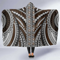 Brown Tongan Polynesian Tribal Hooded Blanket - Polynesian Pride
