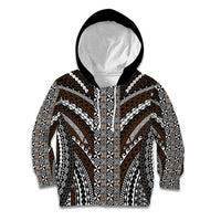 Brown Tongan Polynesian Tribal Kid Hoodie - Polynesian Pride