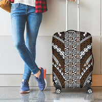 Brown Tongan Polynesian Tribal Luggage Cover - Polynesian Pride