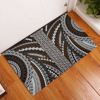 Brown Tongan Polynesian Tribal Rubber Doormat - Polynesian Pride