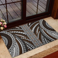 Brown Tongan Polynesian Tribal Rubber Doormat - Polynesian Pride