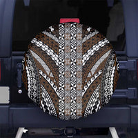 Brown Tongan Polynesian Tribal Spare Tire Cover LT9 No hole Brown - Polynesian Pride