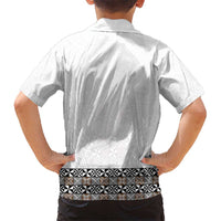 Light Gray Tongan Polynesian Tribal Hawaiian Shirt - Polynesian Pride