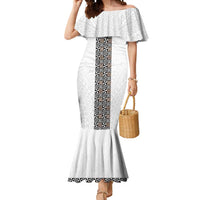 Light Gray Tongan Polynesian Tribal Mermaid Dress - Polynesian Pride