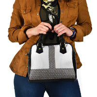 Light Gray Tongan Polynesian Tribal Shoulder Handbag - Polynesian Pride