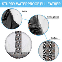 Light Gray Tongan Polynesian Tribal Spare Tire Cover - Polynesian Pride