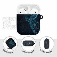 Black Blue Polynesian Tribal AirPods Case - Polynesian Pride