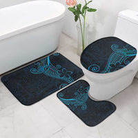 Black Blue Polynesian Tribal Bathroom Set - Polynesian Pride
