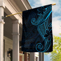 Black Blue Polynesian Tribal Garden Flag - Polynesian Pride