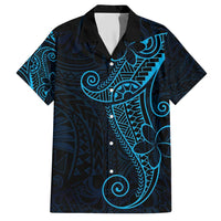 Black Blue Polynesian Tribal Hawaiian Shirt - Polynesian Pride