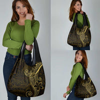 Black Gold Polynesian Tribal Grocery Bag LT9 - Polynesian Pride