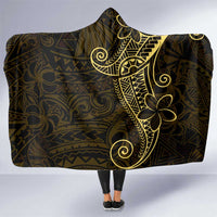 Black Gold Polynesian Tribal Hooded Blanket - Polynesian Pride