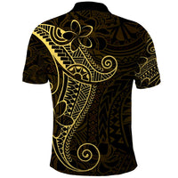 Black Gold Polynesian Tribal Polo Shirt - Polynesian Pride