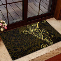 Black Gold Polynesian Tribal Rubber Doormat LT9 - Polynesian Pride