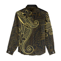Black Gold Polynesian Tribal Women Casual Shirt - Polynesian Pride