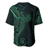 Black Green Polynesian Tribal Baseball Jersey LT9 - Polynesian Pride
