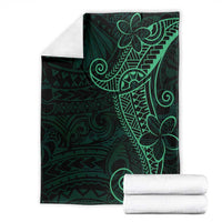Black Green Polynesian Tribal Blanket - Polynesian Pride