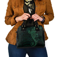 Black Green Polynesian Tribal Shoulder Handbag LT9 - Polynesian Pride