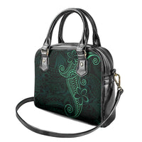 Black Green Polynesian Tribal Shoulder Handbag LT9 - Polynesian Pride