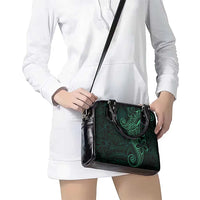 Black Green Polynesian Tribal Shoulder Handbag LT9 - Polynesian Pride