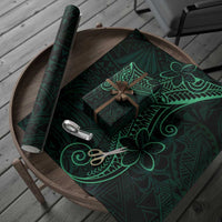Black Green Polynesian Tribal Wrapping Paper - Polynesian Pride