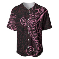 Black Pink Polynesian Tribal Baseball Jersey LT9 Pink - Polynesian Pride