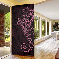 Black Pink Polynesian Tribal Door Cover - Polynesian Pride